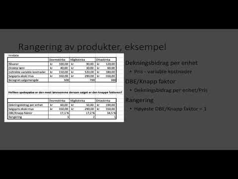 Produktvalg 3 - rangering av produkter