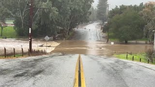 Atmospheric river causes serious flooding in Gilroy, CA