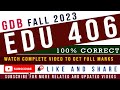 EDU406 GDB Solution 2023 / EDU406 GDB Fall 2023 Solution || GDB EDU406 Solution Fall 2023 || EDU406