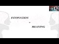 Defining intonation