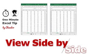 Compare two Excel files quickly with "View side by side" - One minute tip