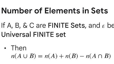 Aantal elementen in verzamelingen | Verzamelingenleer