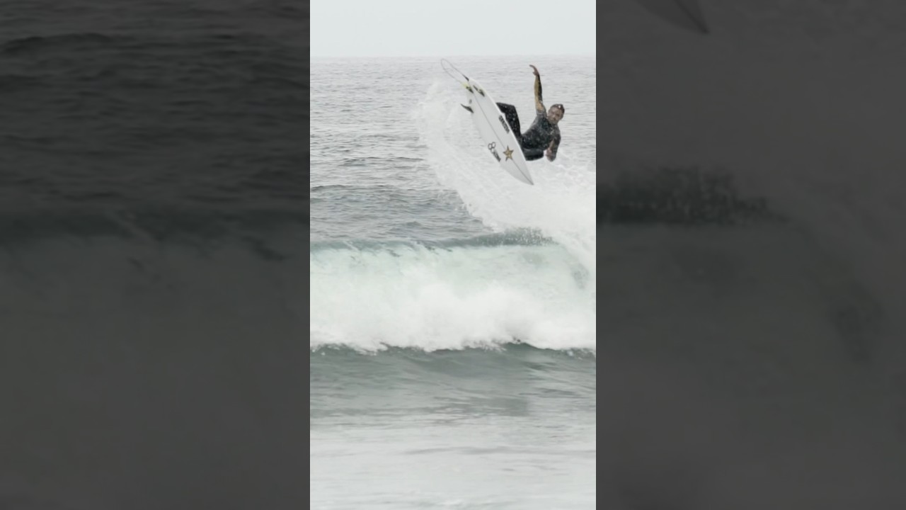 MASSIVE FRONT SIDE AIR WHILE SURFING 