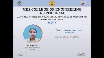 ATAL- FDP Day 3 , 22 September  2021 , session by Dr. Priya  Rose