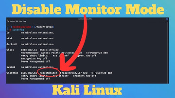 How to Disable MONITOR MODE in kali linux