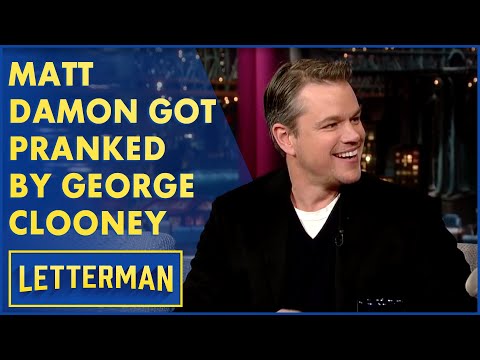 George Clooney's Prank on Matt Damon, Tina Fey and Amy Poehler | Letterman