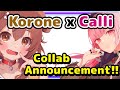 【ENG Sub】Inugami Korone - Announces HoloEN Collab with Calliope