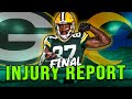 Packers FINAL Injury Report! Week 15 vs Rams