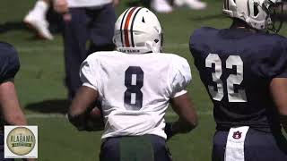 Tank Bigsby, Shaun Shivers And The Auburn RBs Run Drills During Spring Practice On Saturday Tank Bigsby, Shaun Shivers And The Auburn RBs Run Drills During Spring Practice On Saturday