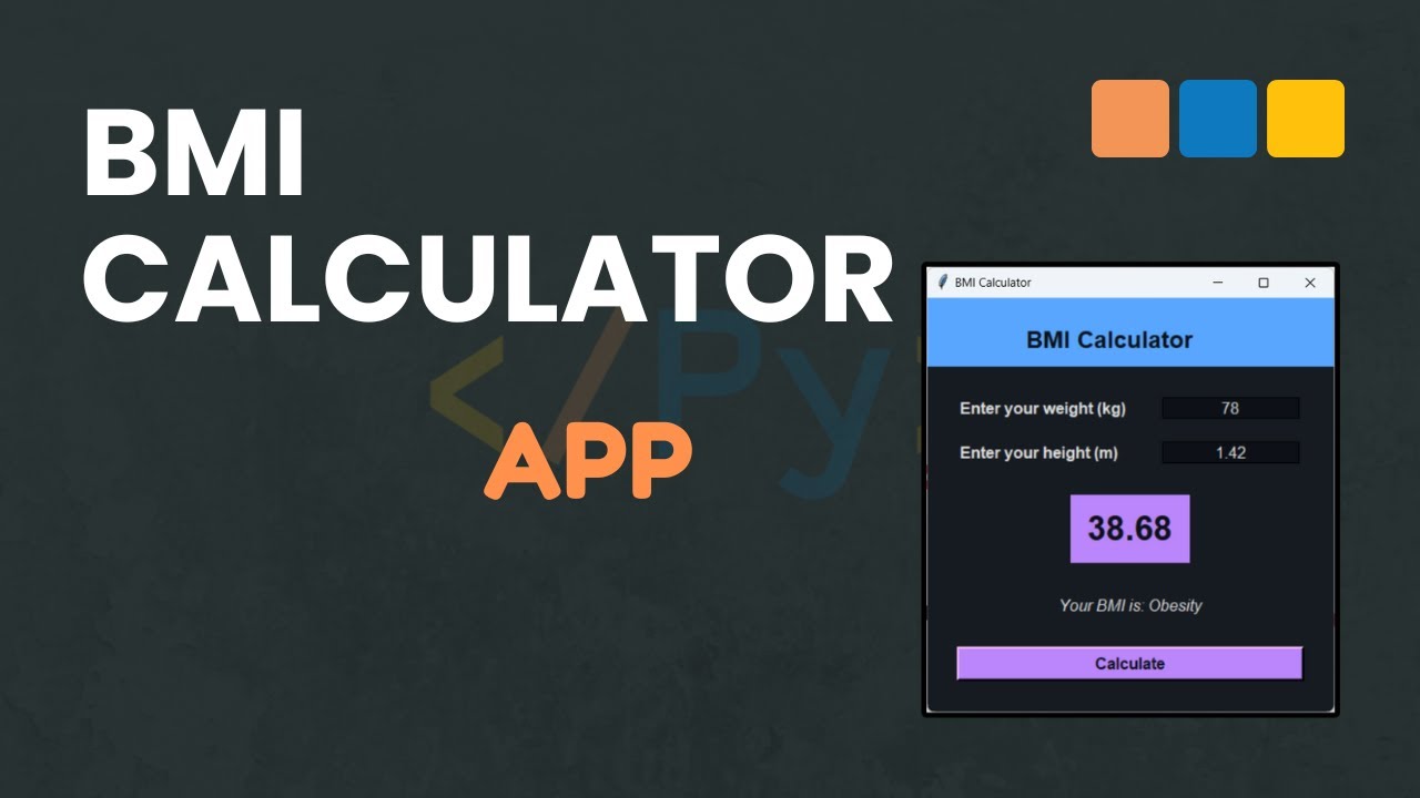 How to Build a BMI Calculator in Python | Python Tkinter GUI Project ...