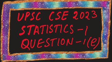 Bayes Estimator ( Squared Error Loss) | UPSC CSE 2023 Statistics Paper-1 1(e) Solution | RitwikMath