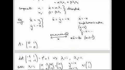 Linear Algebra 35: Eigenapplications, 1. Differential equations