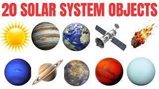 ☀️🌌 20 Solar System Names in Hindi and English | सौर मंडल की वस्तुओं के नाम | Kids Learning Video