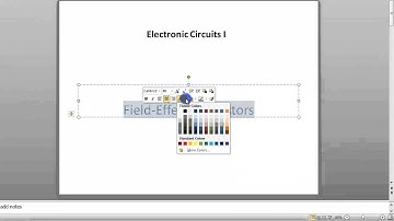 Lesson 10.8 Applying and Changing Font Colors MS PowerPoint by Microsoft Office Power Point 2010  fr