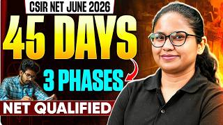 CSIR NET June 2026 Strategy | 45 Days Study Plan | 3 Phases to Crack NET/JRF in First Attempt