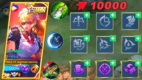 FREYA NEW BUILD FOR DAMAGE HACK ( must try ) FREYA BEST BUILD 2022 | MLBB