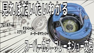 スーパーカブ【AA01】　ブレーキシュー交換　レストア＆カスタム⑤