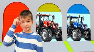 Damian and Darius play Tractor Sale and how to use a warranty card
