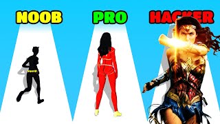 Superhero Girl Gameplay - NOOB vs PRO vs HACKER (iOS/Android) screenshot 5