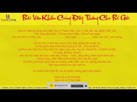 Video Bài Cúng Đầy Tháng Cho Bé Gái Chuẩn Nhất | Đồ Cúng Tâm... - youtube