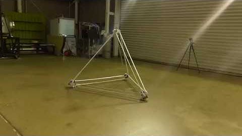 Deployment test of 3D self-deployable truss