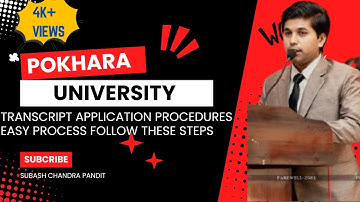 Academic Transcript,Migration/Provisional Certificate Online Application at Pokhara University 2082💥