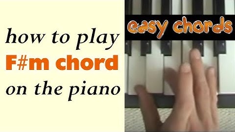 F#m Piano Chord - how to play F sharp minor chord on the piano