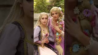“Us Princesses ??” Barbie and Disney Rapunzel cosplay feat. @halcybella ?✨