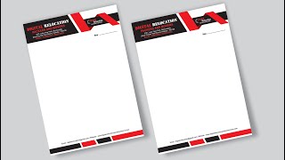 Creative Letter Head Design in Coreldraw | Vector | Graphic Design | A4 Size | Digital | Techpro Deb