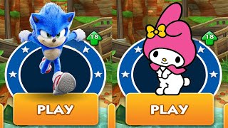Sonic Dash - Movie Sonic vs My Melody vs All Bosses Zazz Eggman Android Gameplay