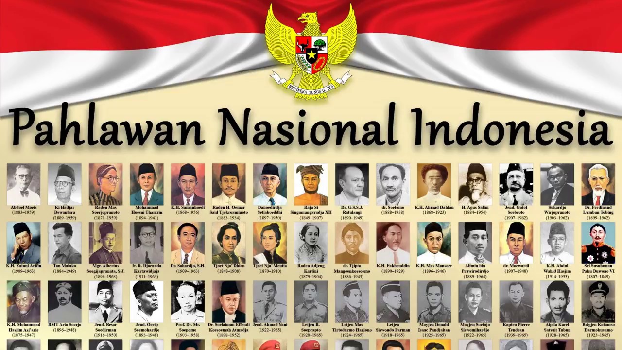 Daftar Pahlawan Nasional Indonesia Beserta Fotonya Lagu Gugur Bunga