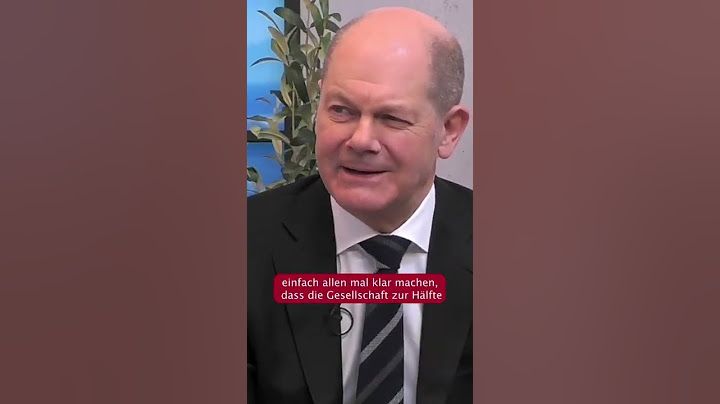 Olaf Scholz über Feminismus