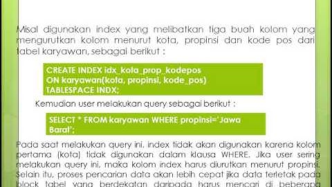 Teori 8 optimasi query