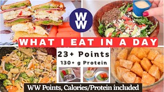 *NEW* WHAT I EAT IN A DAY | 23+ POINTS A DAY | 130+g PROTEIN | WEIGHT WATCHERS POINTS & CALORIES