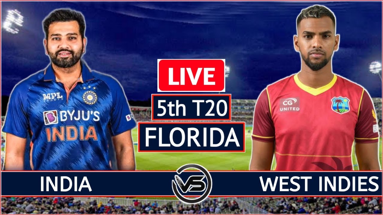 India vs West Indies 5th T20 Live IND vs WI 5th T20 Live Scores and Commentary