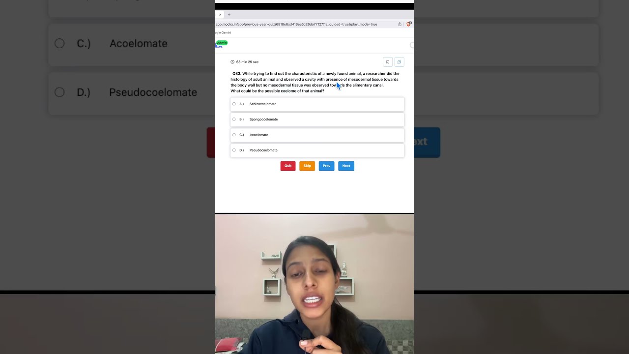 NEET PYQ 💥 Coelom vs Pseudocoelomate Explained in 60 Seconds! #neet2026 #biologyshorts