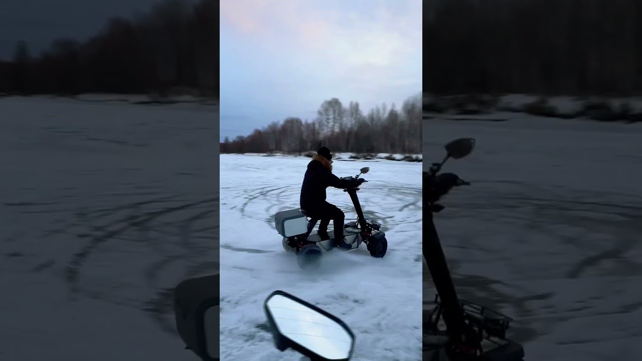 Experience a riding journey like never before on an ice-covered lake