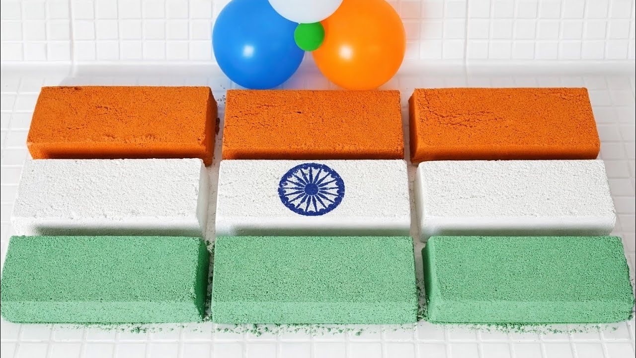 ASMR Republic Day Celebration 🇮🇳 | Long Rectangle Dry Crumbling | Satisfying & Crispy Sounds 🎉