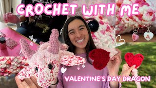 Make a Valentine's Day Dragon with me💕 crochet, safety eye painting and finding inspiration