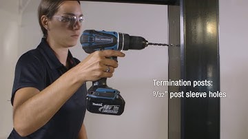 CableRail Installation: Lag Fittings in Level Railing with Composite Sleeved Wood Posts