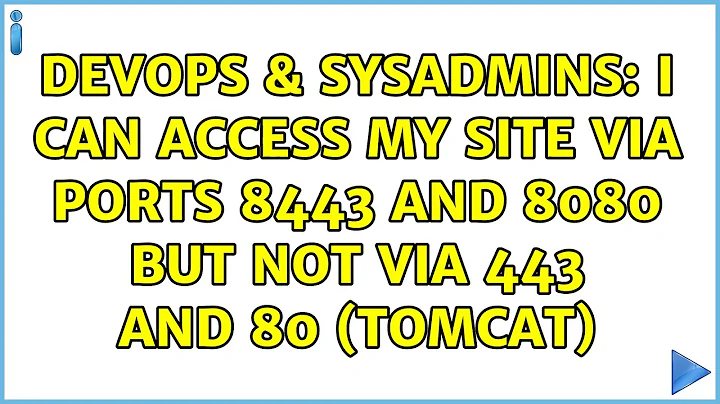 DevOps & SysAdmins: I can access my site via ports 8443 and 8080 but not via 443 and 80 (Tomcat)