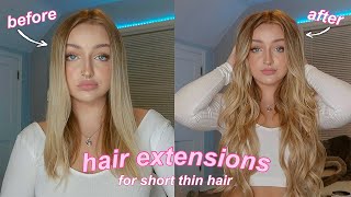 how i put in &amp; style my clip in extensions with thin hair