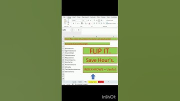"Reverse Rows in Excel with This Simple Flip Formula!" #excel #excelyourself #exceltips