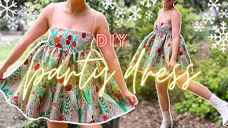 DIY Holiday Party Dress ✨beginner friendly✨ | Merry Sewbean EP 3 🎄