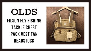 Filson Fly Fishing Tackle Chest Pack Vest Tan｜フィルソン フライフィッシング タックル チェスト パック  ドライフィニッシュタンカラー｜OLDS