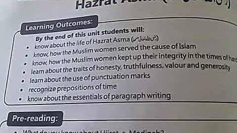 Class 9 | English | Unit 4 | Hazrat Asma | R.A| Reading and Explaination | Home Work| creative writi