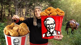 KFC day in our village! We Are Preparing a Special KFC Recipe with Grandma Roza