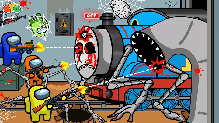 Among Us Spider vs Thomas the Tank - Animated Game...