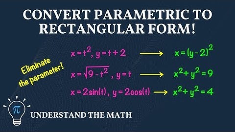 How to Eliminate the Parameter and Convert to a Rectangular Equation
