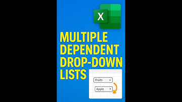 How to Create Multiple Dependent Drop Down Lists in Excel | Step-by-Step Tutorial